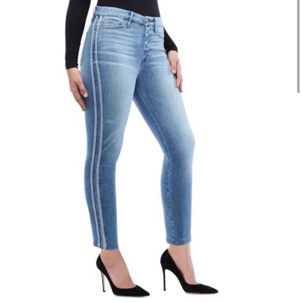 Good American Good Waist Stripe Denim